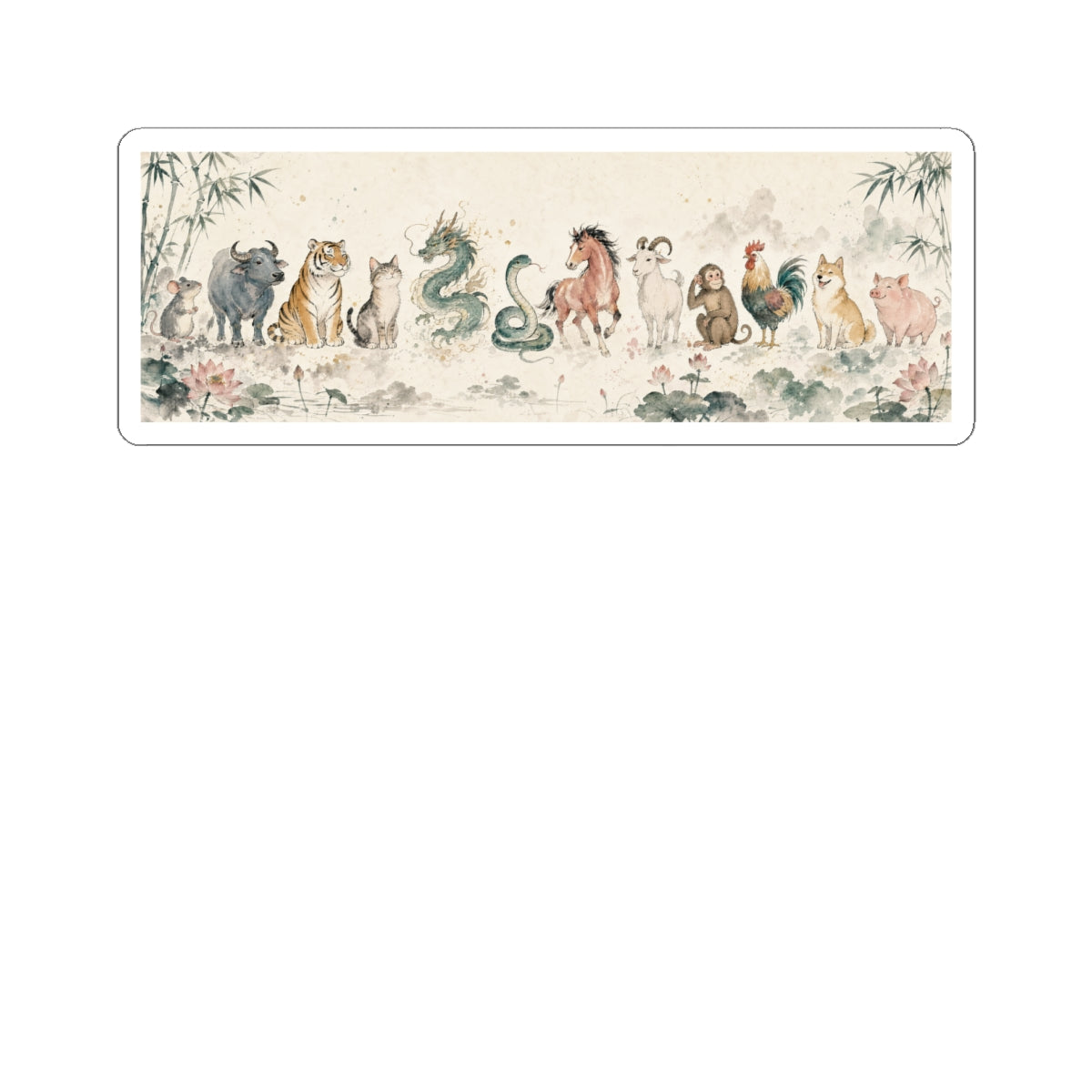 Eastern Zodiac Full Calendar Sticker