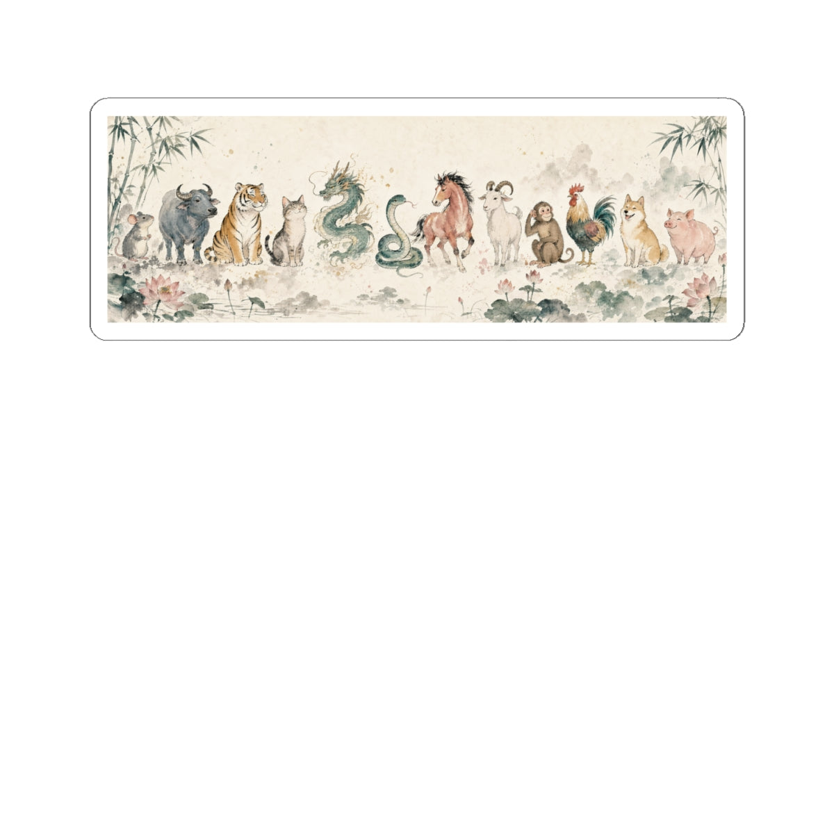 Eastern Zodiac Full Calendar Sticker